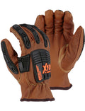 Majestic Cut-Less Goatskin Kevlar Gloves Arc Resistant Brown Dozen