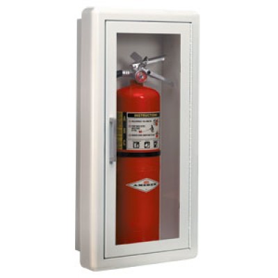 J.L. Industries Ambassador Steel Fire Extinguisher Cabinet White Epoxy Finish