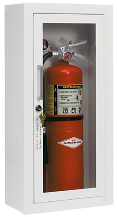 J.L. Industries Ambassador Steel Fire Extinguisher Cabinet White Epoxy Finish